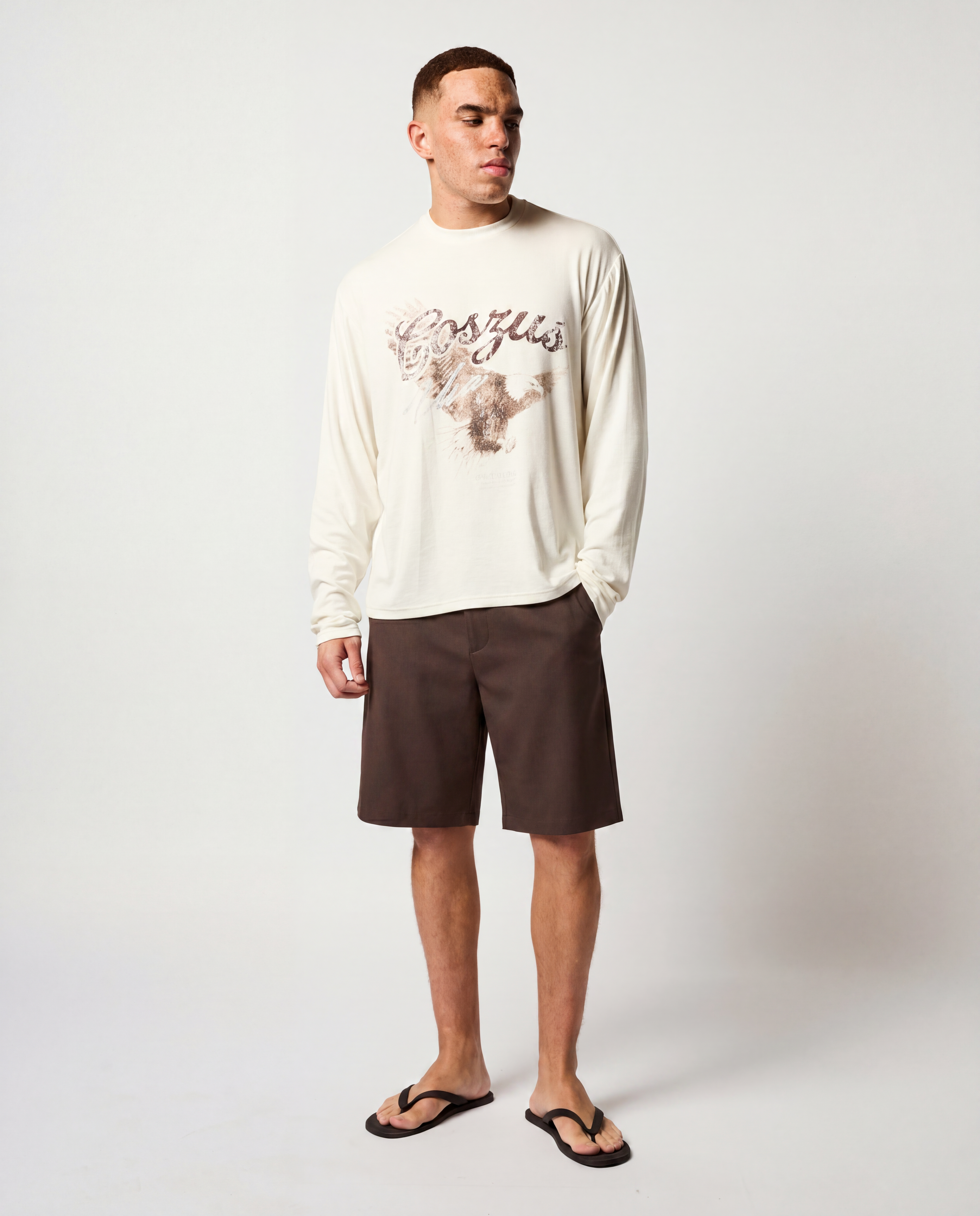 Coszus Eagle L/S White T-Shirt
